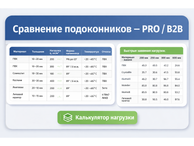 Сравнение подоконников — PRO / B2B