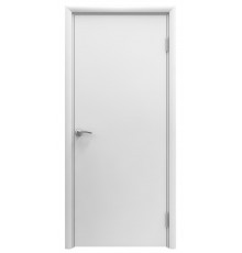 Aquadoor дверь гладкая белая пластиковая с молдингом
