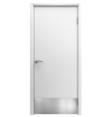 Aquadoor дверь гладкая RAL7035 пластиковая с отбойной пластиной