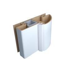 Дверная коробка 90x40 полукруглая. Комплект белый для 2-створчатой (2.1)