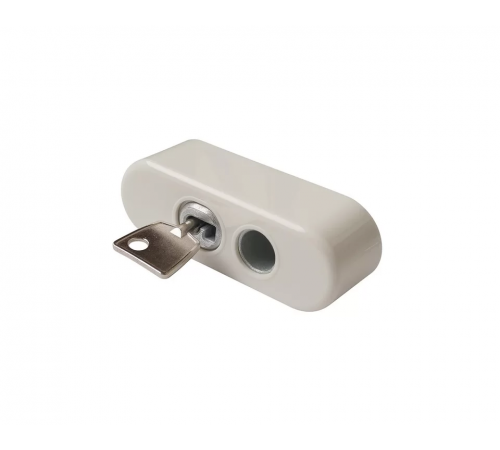 Блокиратор поворота ELEMENTIS "Топаз" с тросиком и ключом белый RAL 9016