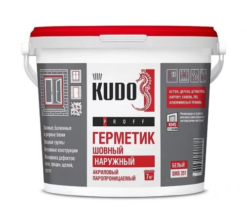"WS/Kudo - надежный акриловый герметик для наружного шва объемом 7 кг"