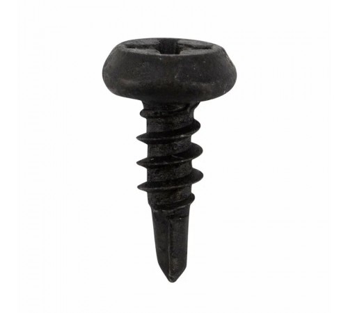 Крепежный элемент: саморез 3,5*11 с сверлом черного цвета (100 штук)