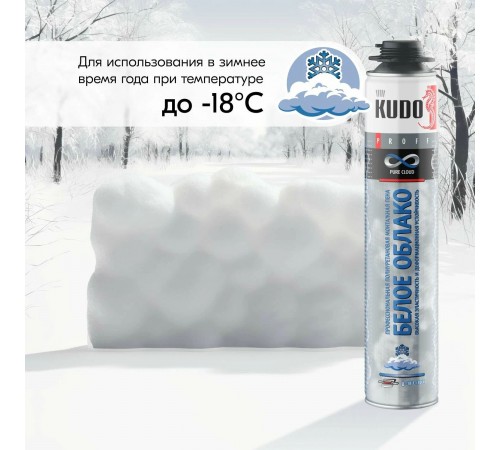 Профессиональная зимняя пена монтажная PROFF PURE CLOUD 'БЕЛОЕ ОБЛАКО'
