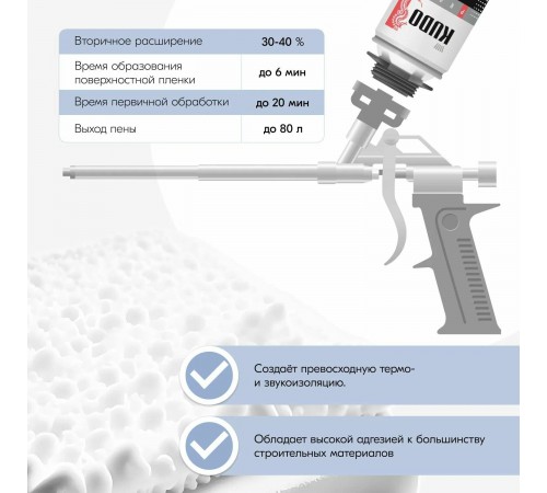 Профессиональная зимняя пена монтажная PROFF PURE CLOUD 'БЕЛОЕ ОБЛАКО'