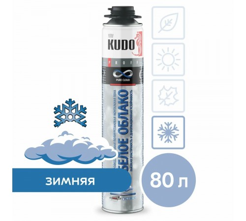Профессиональная зимняя пена монтажная PROFF PURE CLOUD 'БЕЛОЕ ОБЛАКО'