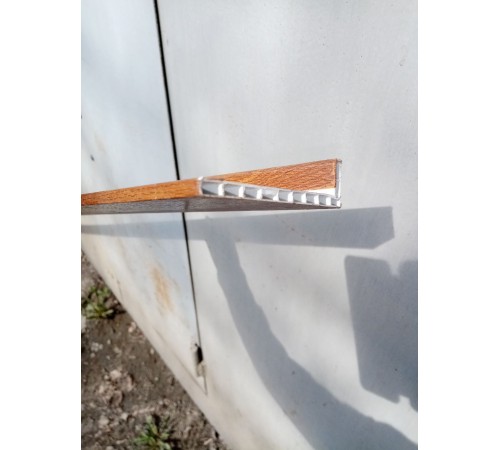 "Кашированный (золотой дуб) уголок 100х25 с большой полкой (90°) для стильной отделки" 3000мм