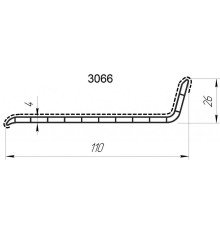 6000x110x20x4мм. 105° Уголок ПВХ кашированный