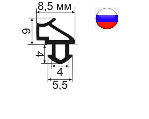 Уплотнитель для профиля KBE 229 (рама, створка), черный. Ремонт и сервис