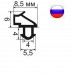 Уплотнитель для профиля KBE 229 (рама, створка), черный. Ремонт и сервис