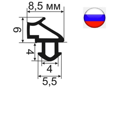 Уплотнитель для профиля KBE 229 (рама, створка), черный. Ремонт и сервис