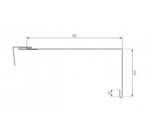 Наружный металлический откос 350мм покрашен по RAL для защиты вашего дома