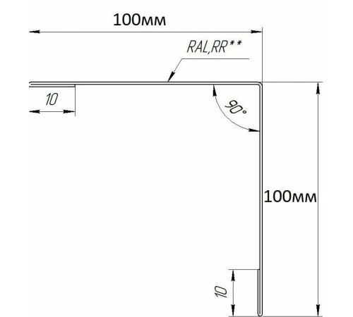 "Идеальный уголок для защиты вашего дома - наружный 100x100x90 гр. из стали"