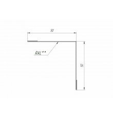 Уголок внутренний 50x50x90 гр. (оцинк)