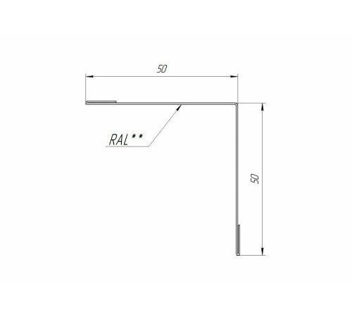 Уголок внутренний 50x50x90 гр. (оцинк)