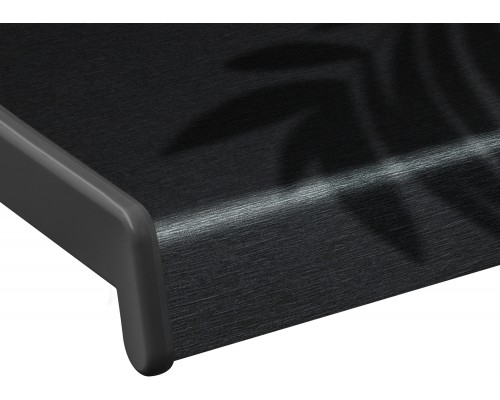  Подоконник Crystallit 600 мм: элегантный Черный бархат clean touch 