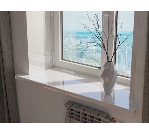 Подоконник Crystallit 300*3000 мм, белый глянцевый.