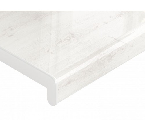 Подоконник Crystallit 700 мм, белый дуб глянцевый. (2 кап.)