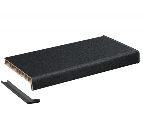 Подоконник Crystallit 600*1000 мм, графит clean toch