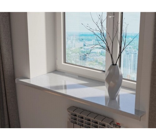 Подоконник Crystallit 150*1000 мм, мрамор глянцевый.