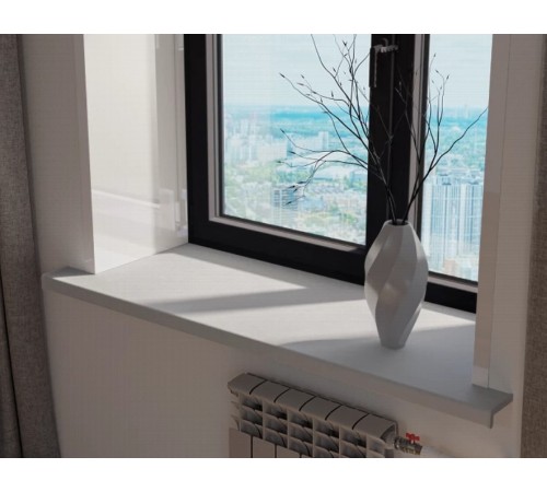 Подоконник Crystallit 100*1750 мм, мрамор матовый.