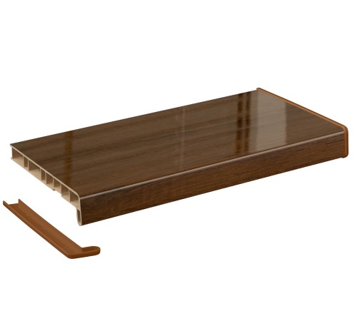 Подоконник Crystallit 250 мм, орех глянцевый.