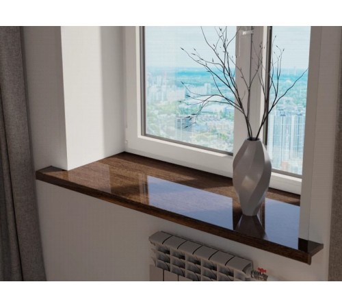 Подоконник Crystallit 250*1750 мм, венге глянцевый.