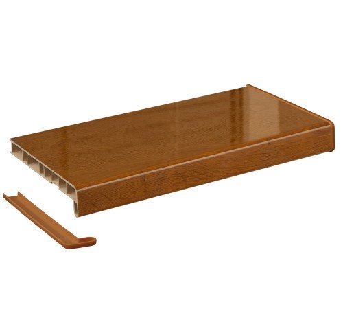 Подоконник Crystallit 300 мм, дуб золотой глянцевый.