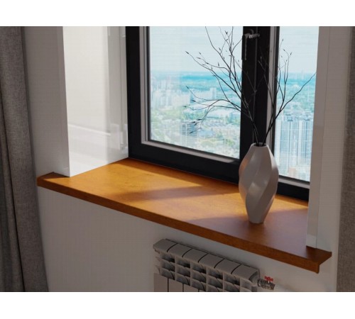 Подоконник Crystallit 100*1000 мм, дуб золотой матовый.