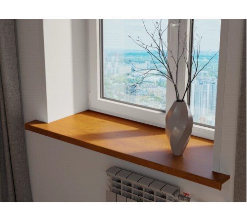 Подоконник Crystallit 100*2500 мм, дуб золотой матовый.