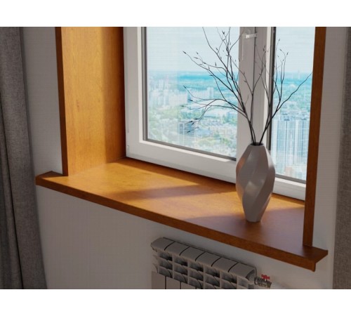 Подоконник Crystallit 100*2500 мм, дуб золотой матовый.