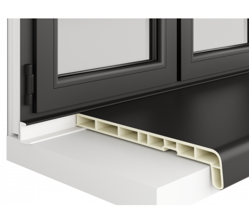 Стартовый профиль для подоконника Crystallit в цвете антрацит