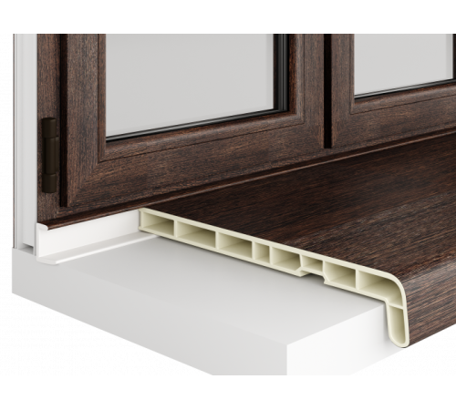 Стартовый элемент для подоконника Crystallit в матовом венге