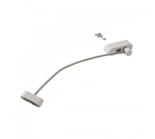 Блокиратор поворота Penkid с тросиком и ключом белый.