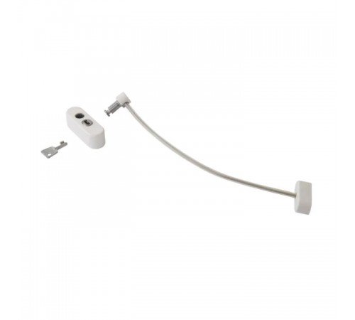 Блокиратор поворота Penkid с тросиком и ключом белый.