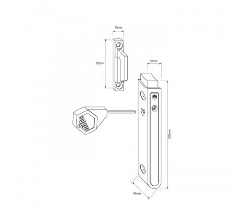 Ограничитель открывания Maco Multi-Vent, коричневый