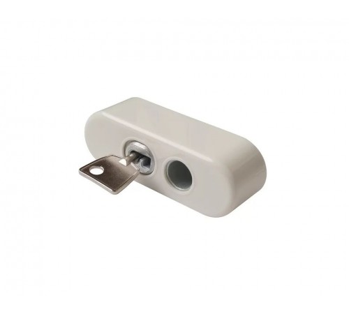 Блокиратор поворота ELEMENTIS "Топаз" с тросиком и ключом белый RAL 9016