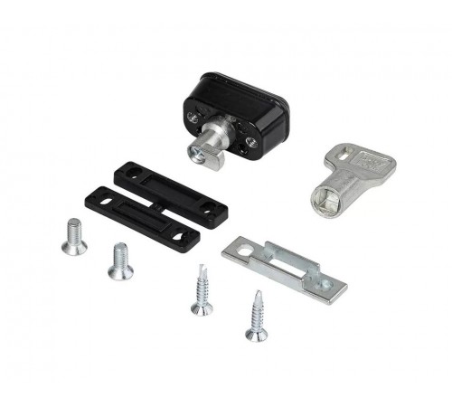 Замок блокировочный (детский) БЗ-02 для алюминиевого окна, черный RAL9005