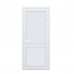 Алюминиевая дверь с оцинкованным сэндвичем 24 мм и нажимной ручкой, цвет белый, 700*2100мм