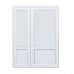 Дверь 1200*2100 алюминиевая полуторастворчатая с заполнением из сэндвич-панелей 24 мм и окрашенным оцинкованным листом, белого цвета, с нажимным гарнитуром.