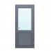 Алюминиевая дверь с верхним стеклопакетом и нижним сендвичем, окрашенная по RALL, с нажимным гарнитуром - 900*2100.