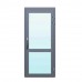 Дверь 800*2100 алюминиевая одностворчатая с верхним и нижним стеклопакетом, цвет полимер по RALL, ручка-скоба