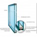 Дверь алюминиевая полуторастворчатая 1200*2100, заполнение стеклопакетом и сендвичем, цвет по RALL, ручка-скоба