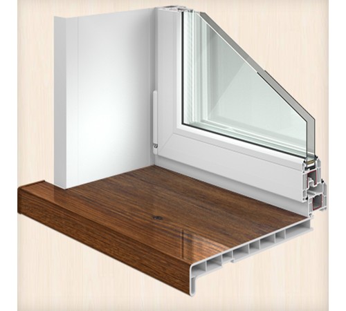 Панель откоса Crystallit Орех Глянец 350*2000 мм.