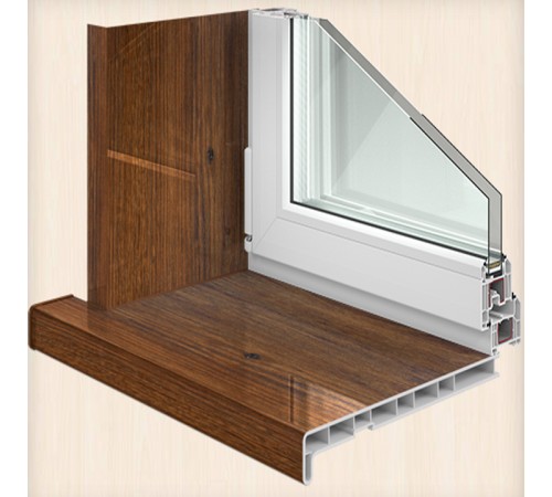 Панель откоса Crystallit Орех Глянец 350*2000 мм.