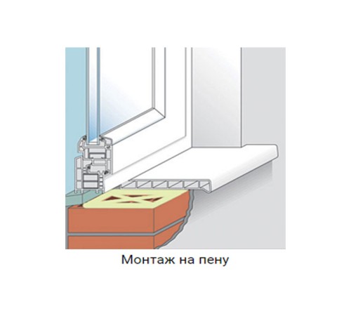 Подоконник Комфорт 350*2750 мм. Покраска в цвет по каталогу RAL.