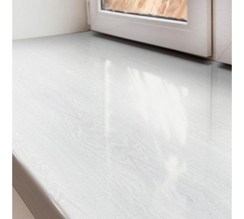 Подоконник Crystallit 700 мм, белый дуб глянцевый. (2 кап.)