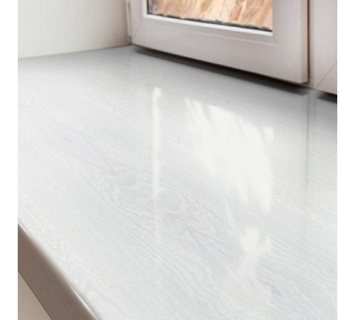 Подоконник Crystallit 600 мм, белый дуб глянцевый