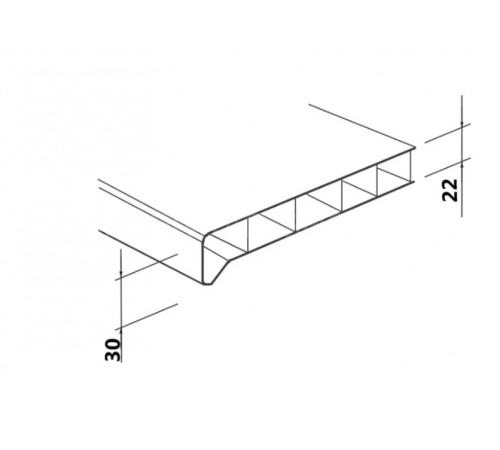 Подоконник Moeller 200*1400 мм, золотой дуб матовый.