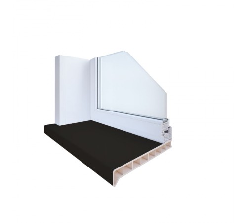 Подоконник Moeller 350*2800 мм, черный ультраматовый (clean-touch)